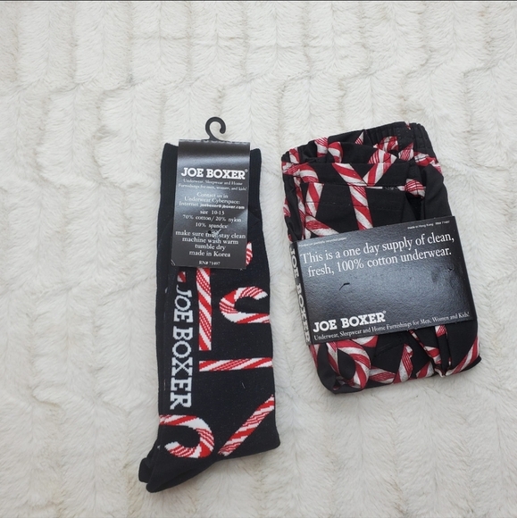 NWT Joe  Boxer Men's Underwear Boxer Shorts + Socks Christmas Vintage 90s Small - Picture 5 of 7